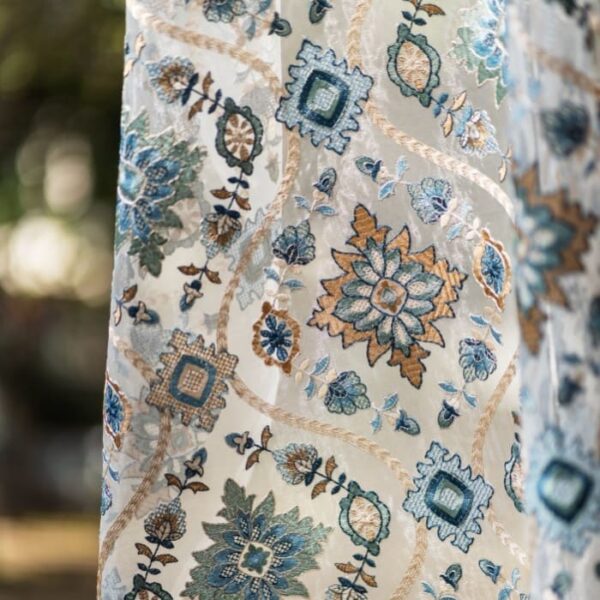 embroidered sheer curtain fabrics